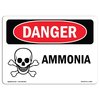 Signmission Safety Sign, OSHA Danger, 18" Height, 24" Width, Ammonia, Landscape OS-DS-D-1824-L-1992